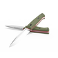 Benchmade Bushcrafter OD Green fixed blade knife drop point outdoor bushcraft knife crossed view