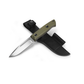 Benchmade Bushcrafter OD Green fixed blade knife with leather sheath outdoor survival knife