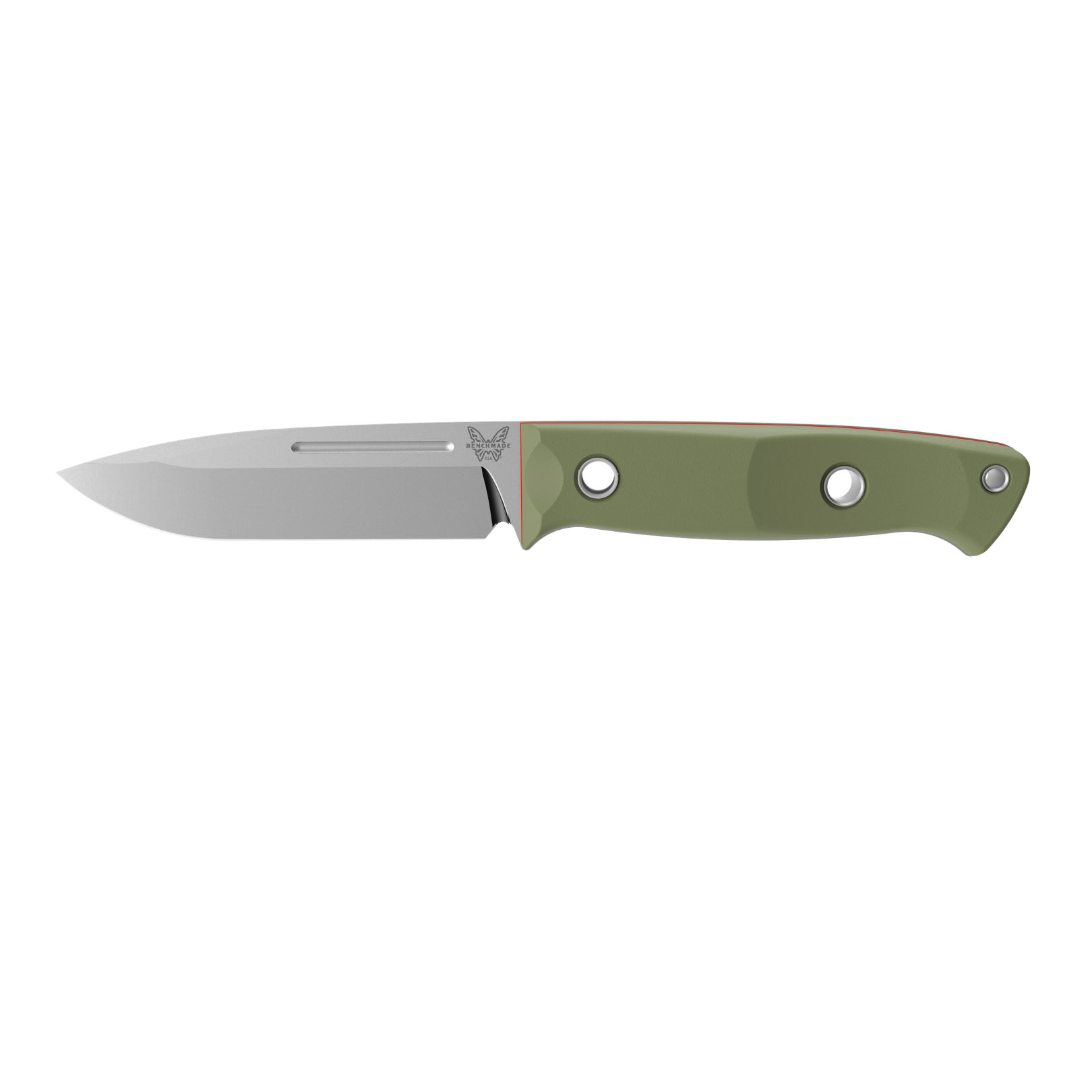 Benchmade Bushcrafter OD Green fixed blade knife drop point full tang outdoor knife side profile