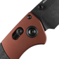 Benchmade Crooked River clip-point knife close-up of Axis lock and burnt copper handle detail