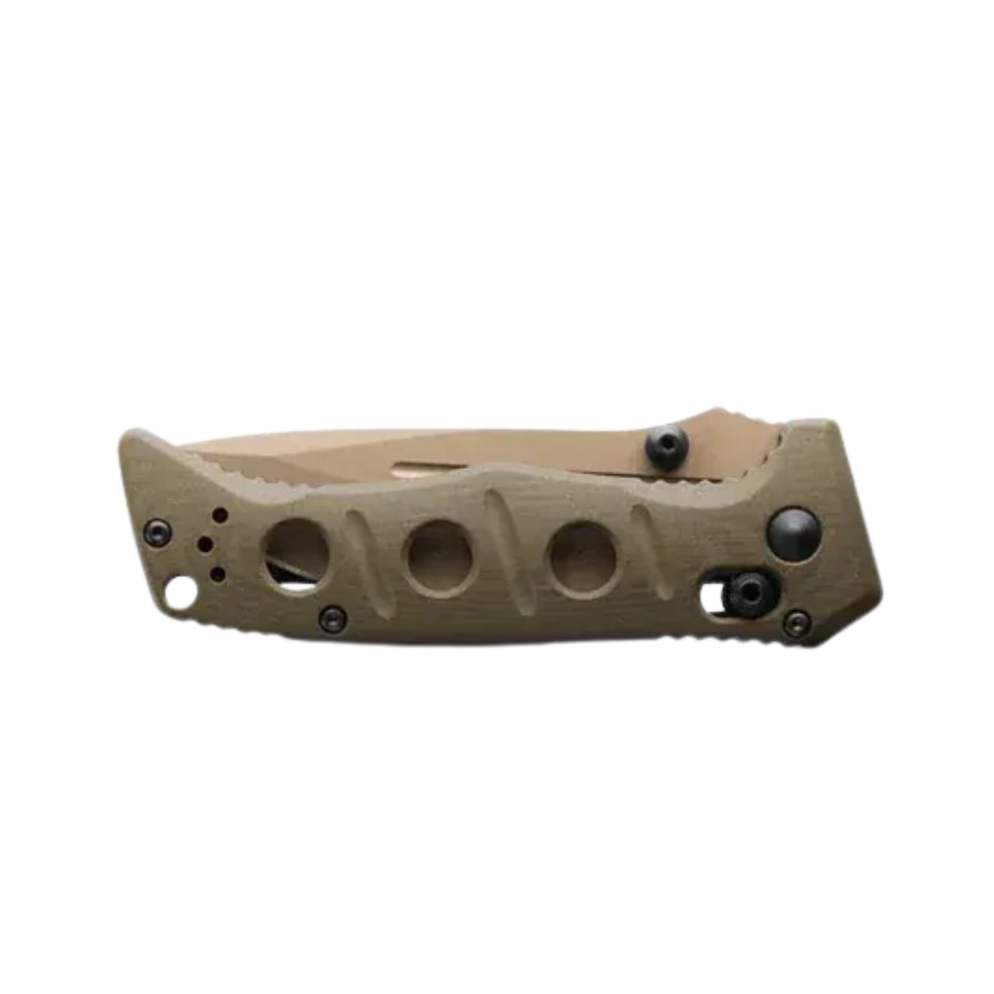 Benchmade Mini Adamas OD Green drop-point folding knife closed clip-side view