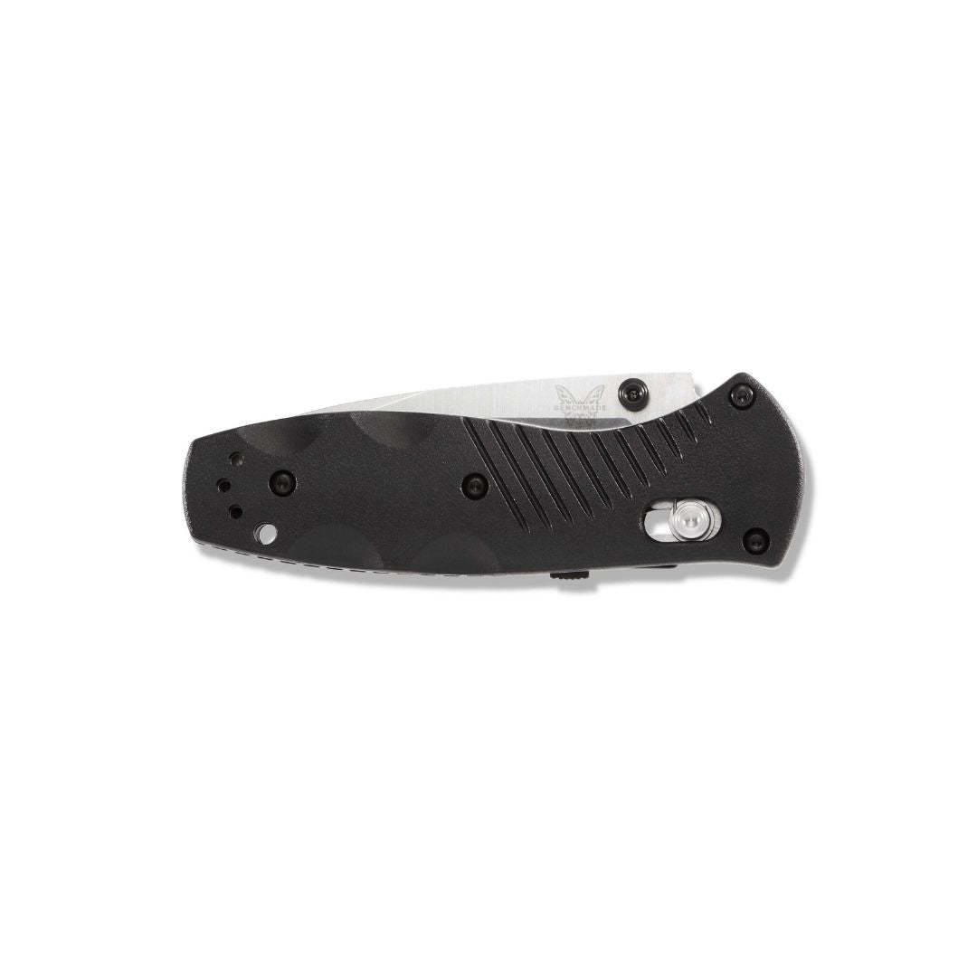 Benchmade Mini Barrage 585 folding knife closed view showing compact handle and AXIS assist mechanism
