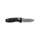 Benchmade Mini Barrage 585 folding knife open clip side view with pocket clip and handle texture
