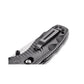 Benchmade Mini Barrage 585 pocket clip detail showing mounting hardware and textured handle
