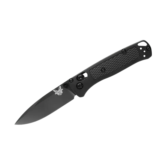 Benchmade Mini Bugout CF Elite knife angled open view