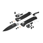 Benchmade Mini Bugout CF Elite knife exploded view with parts