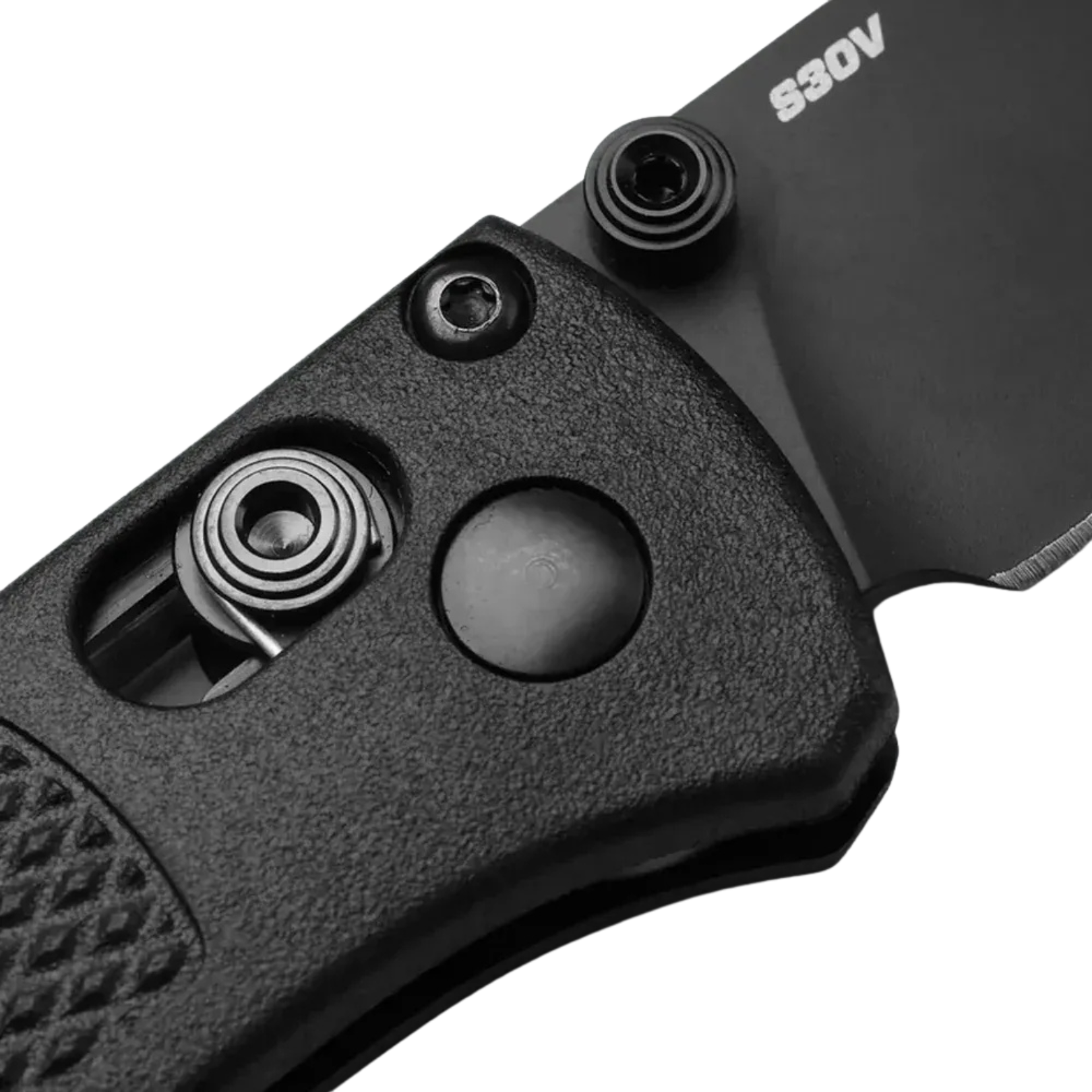 Benchmade Mini Bugout CF Elite pivot detail