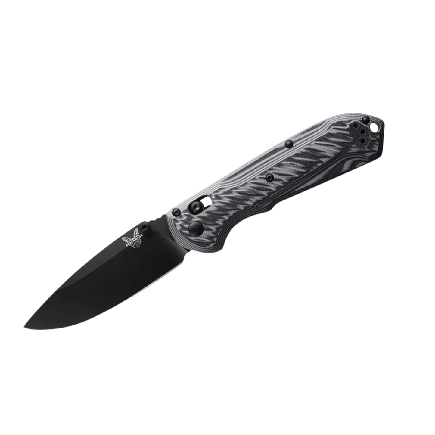Benchmade Super Freek drop-point knife angled open view highlighting blade and handle texture