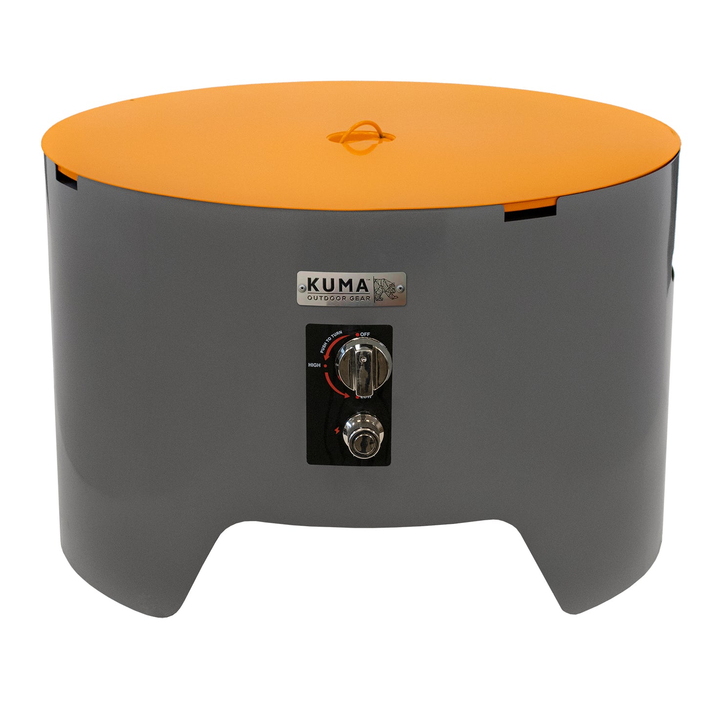New! Kuma Cylinder Firepit - Graphite/Orange