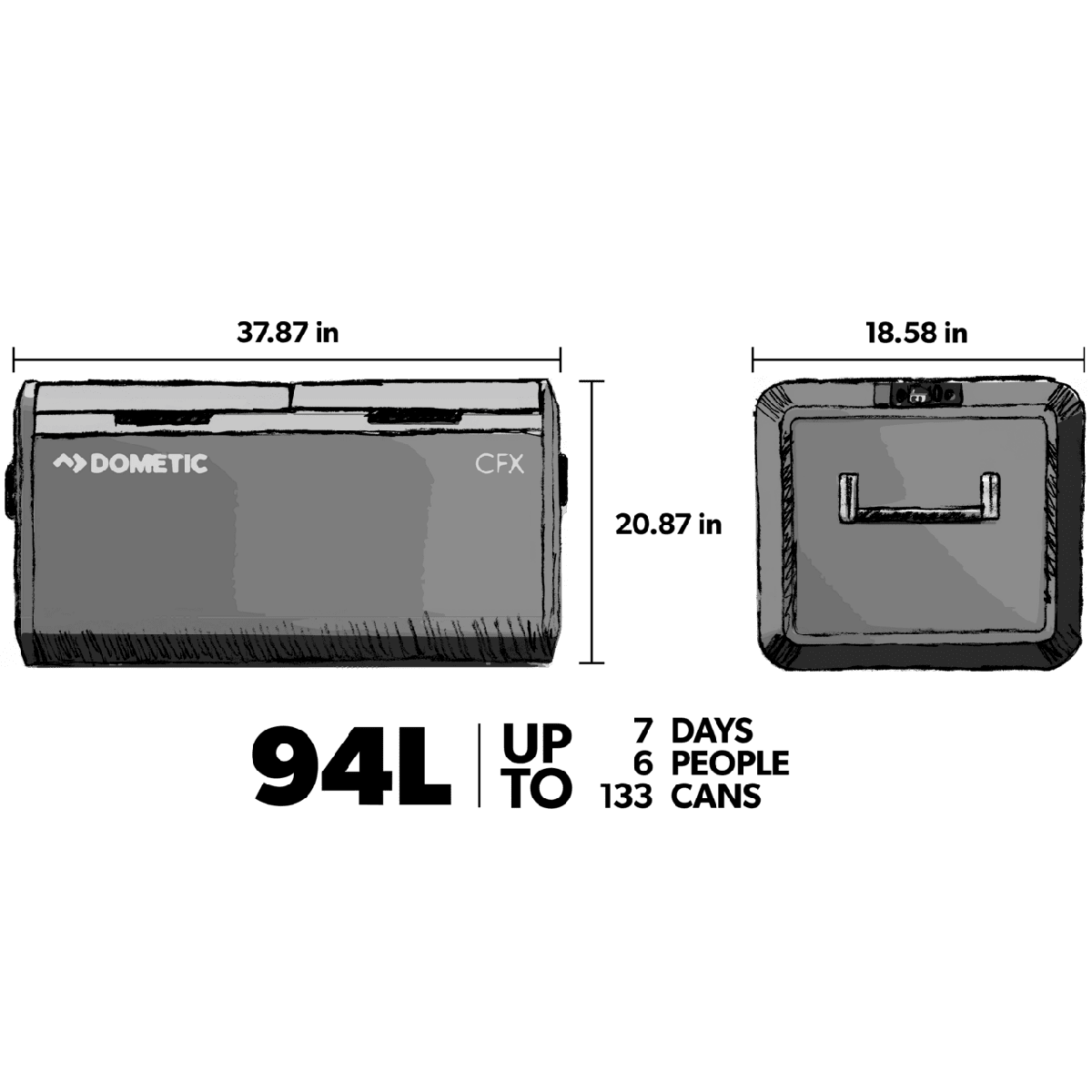 Dometic CFX3 95 Powered Cooler Dual Zone