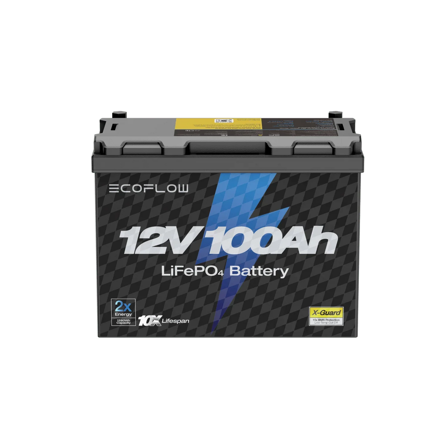 EcoFlow 12V 100Ah LiFePO4 Battery front view view