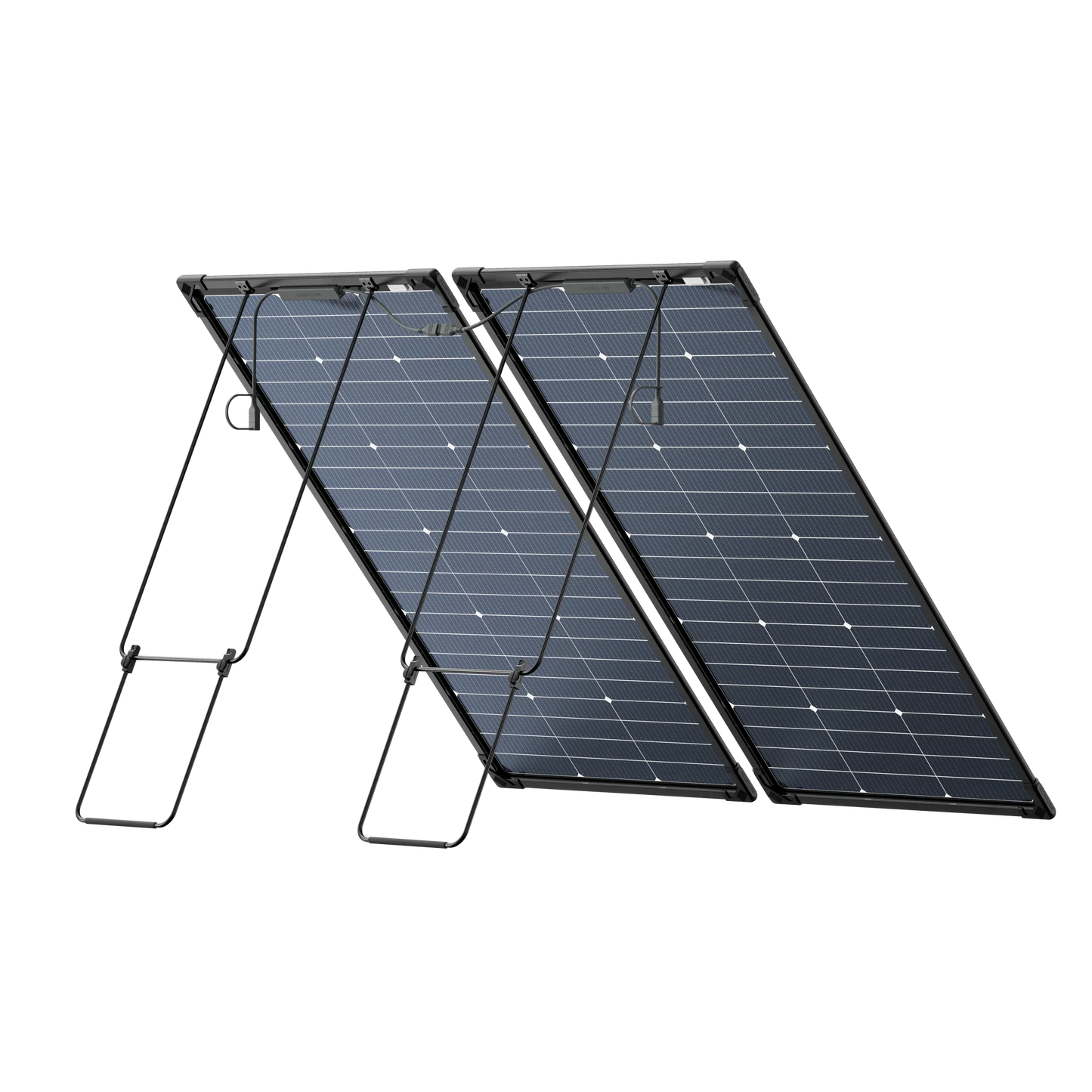 EcoFlow 500W Solar Kit rear view 2 panel array angled