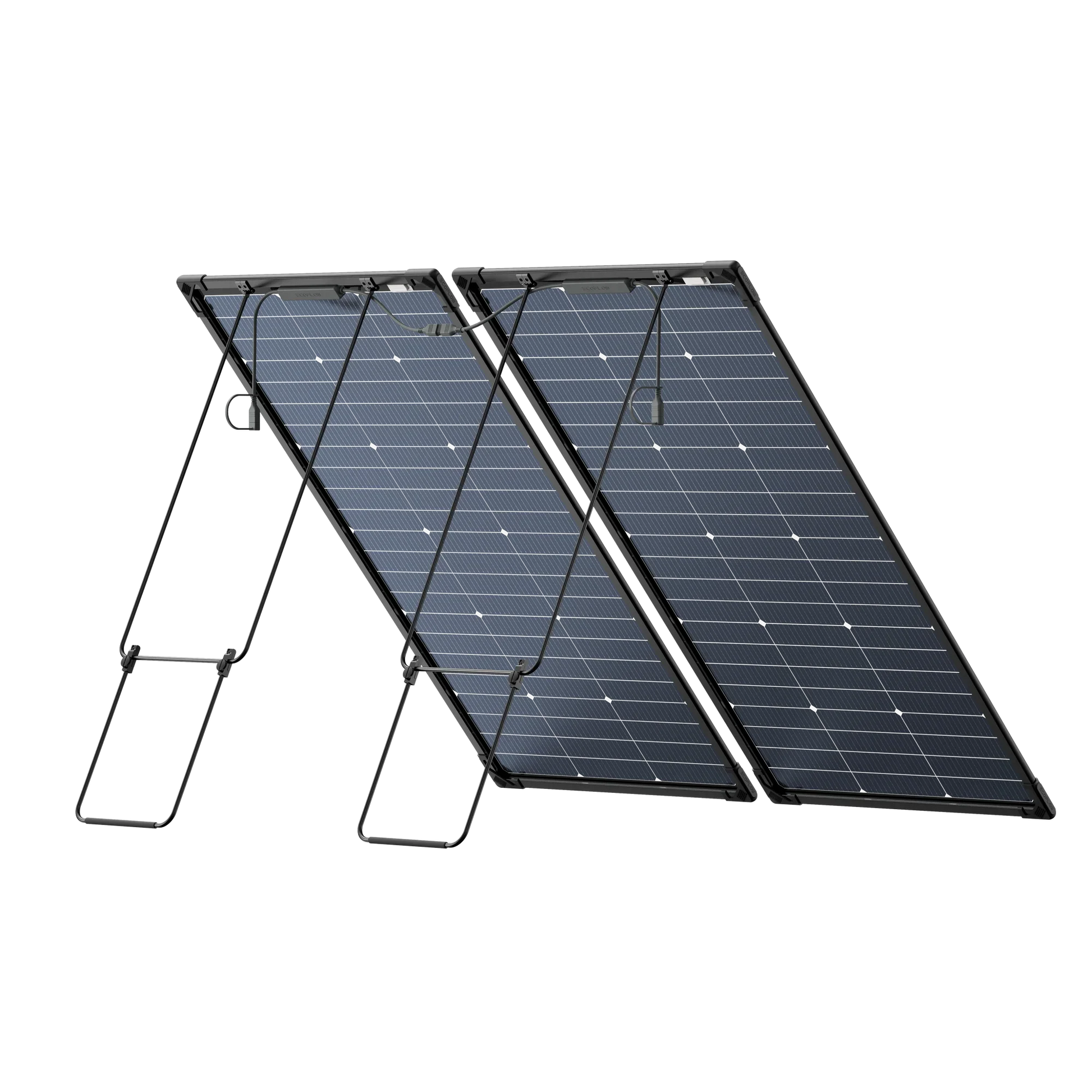EcoFlow 500W Solar Kit rear view 2 panel array angled