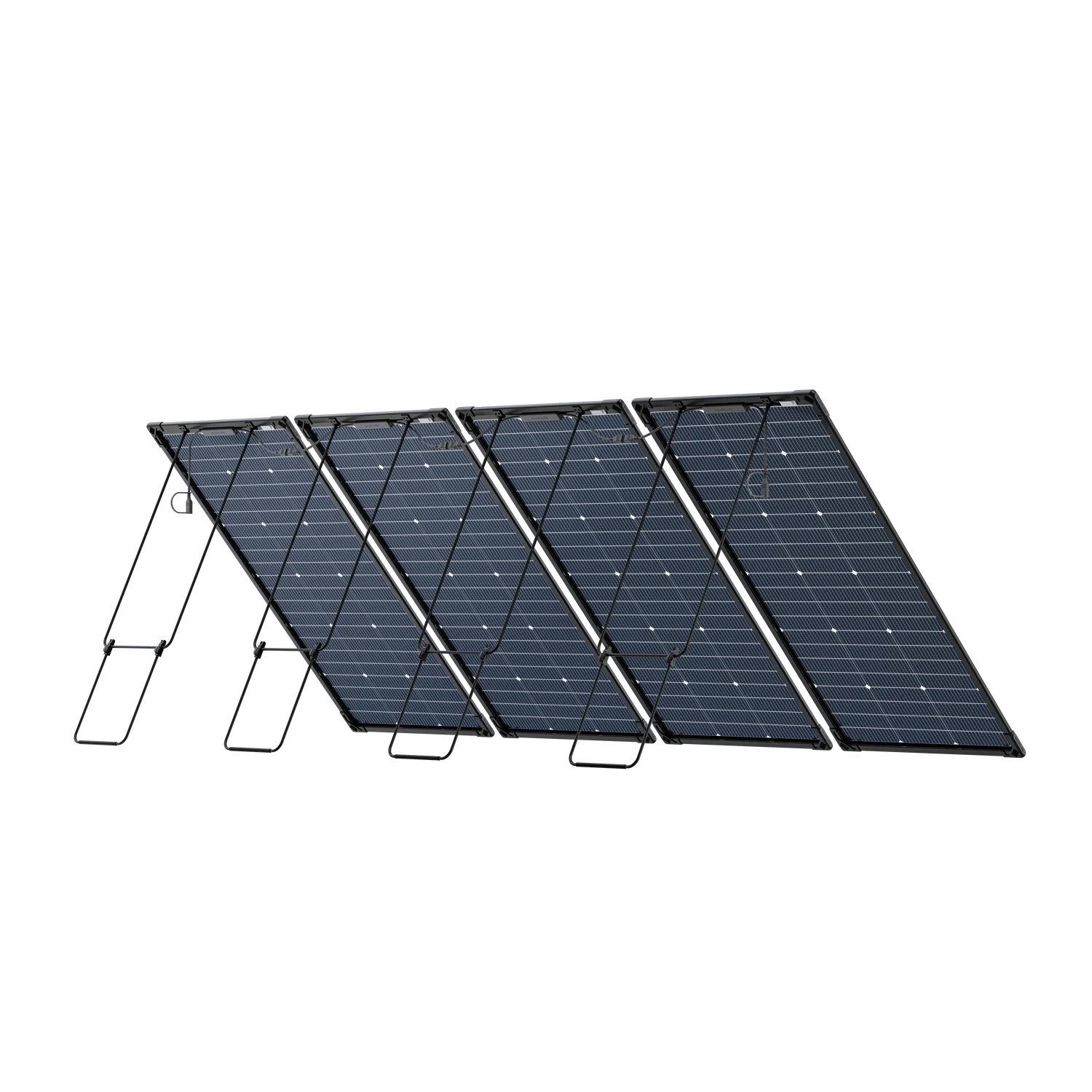 EcoFlow 500W Solar Kit rear view 4 panel array angled