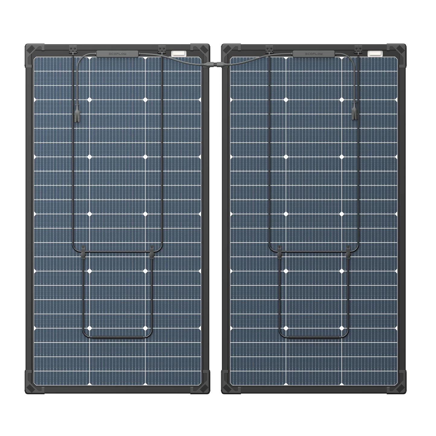EcoFlow 500W Solar Kit rear view double