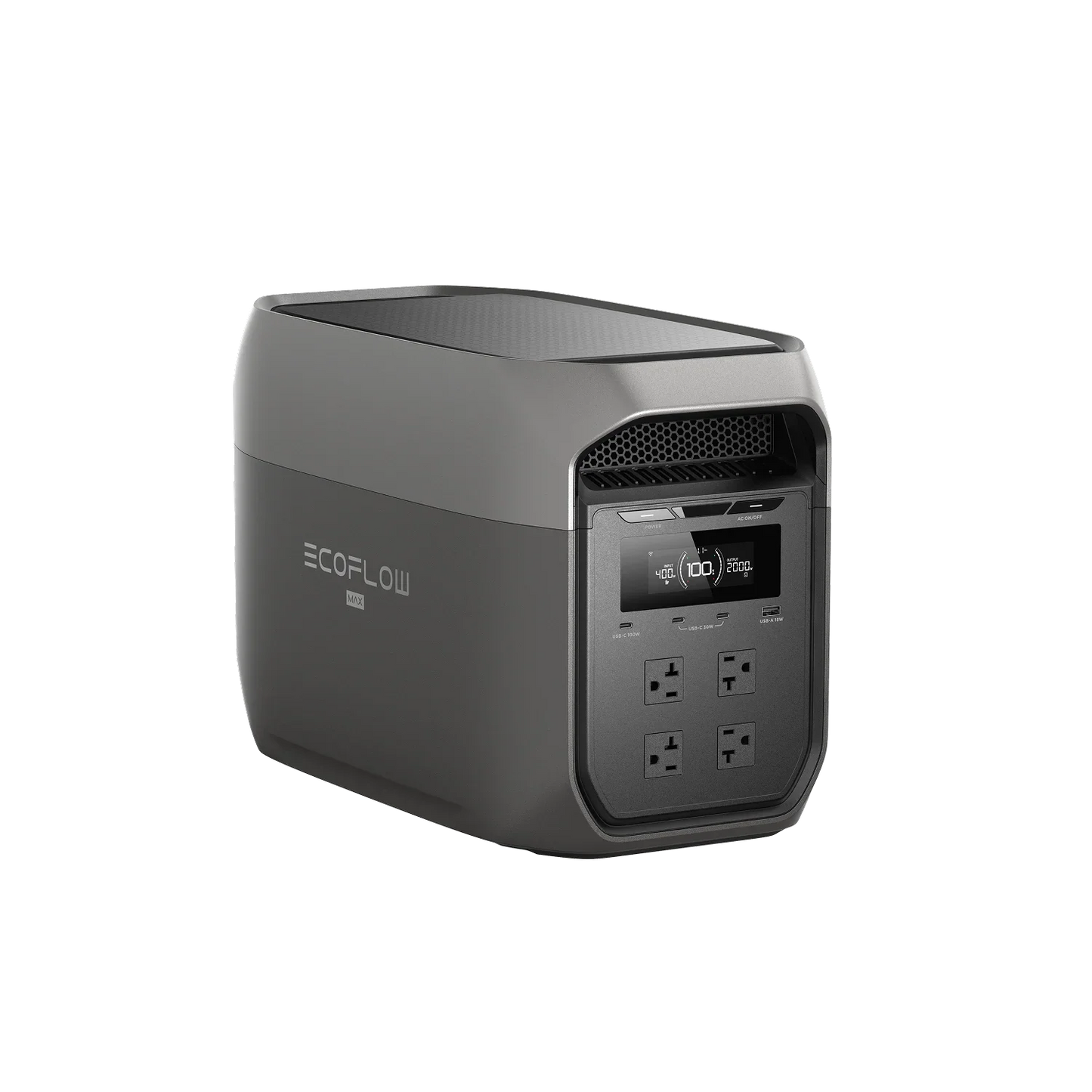 EcoFlow DELTA 3 Max portable power station product image showing front angle and LCD display.