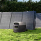 EcoFlow Delta 3 Ultra Portable Power Station being charged by solar panels in an outdoor setup