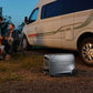 EcoFlow Delta 3 Ultra Plus Portable Power Station powering an RV during outdoor family camping at dusk