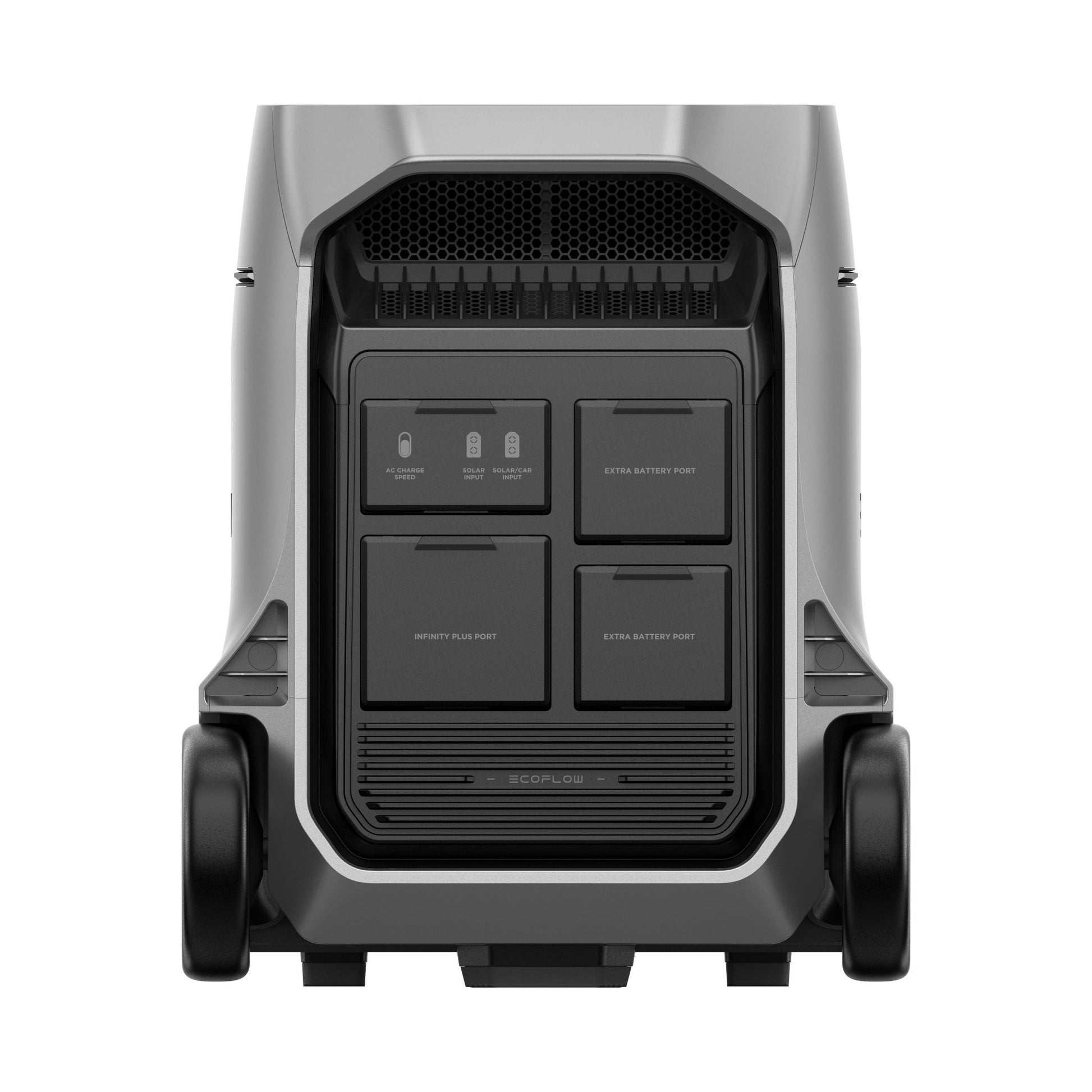 EcoFlow Delta Pro 3 rear view showcasing power module design.