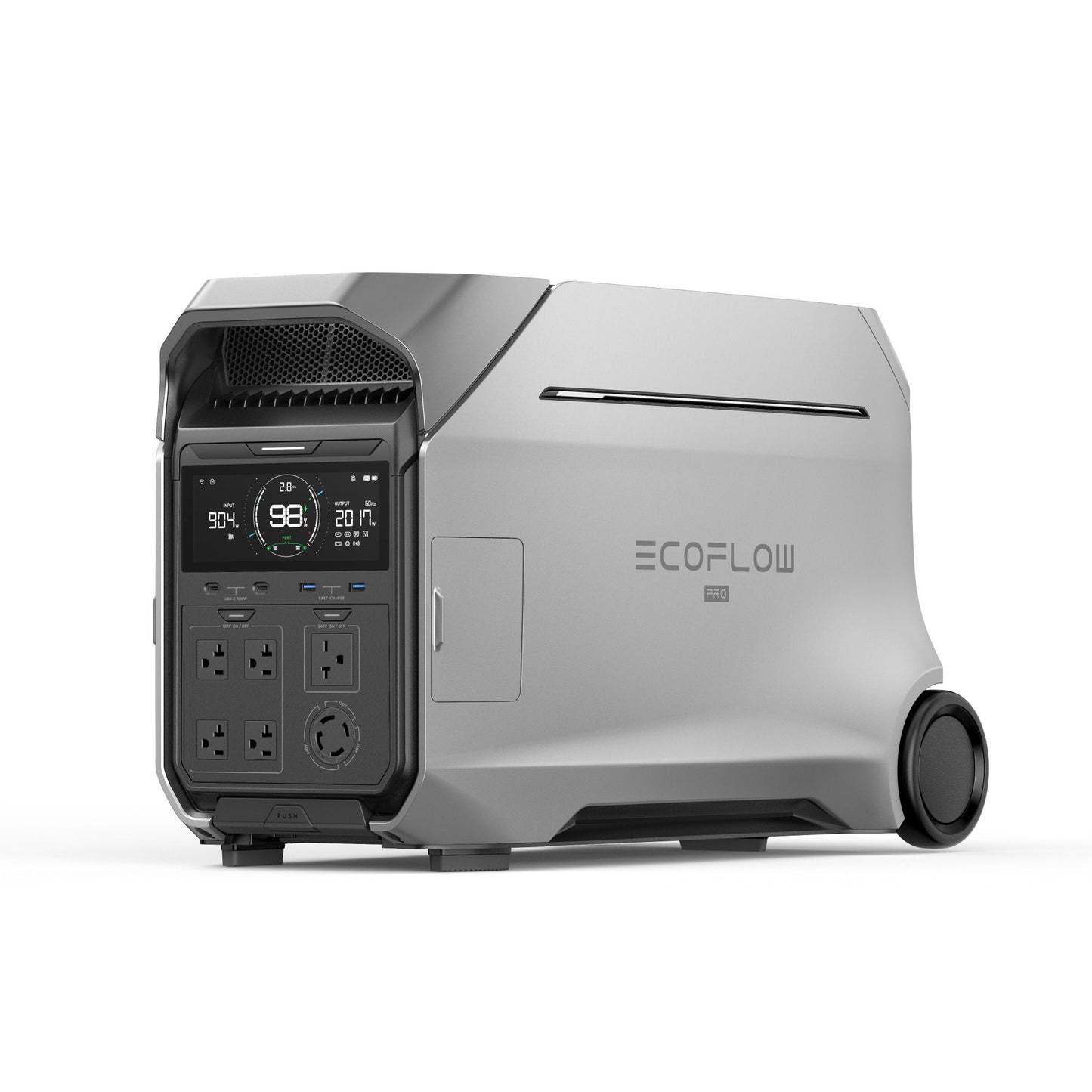 EcoFlow Delta Pro 3 right front view showcasing power module design.