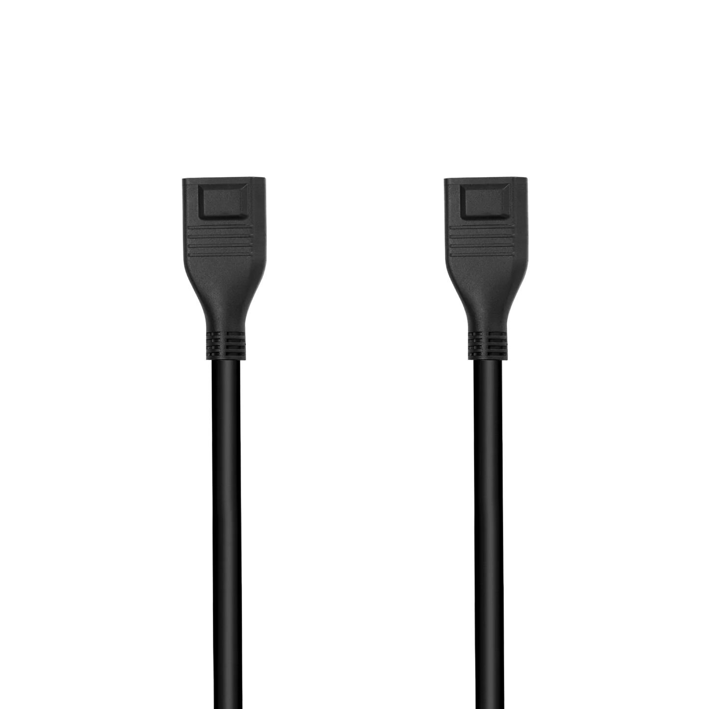 EcoFlow Extra Battery Cable dual connector front view showing matching plug ends.