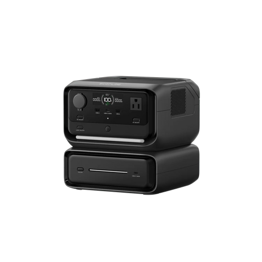 EcoFlow River 3 Max portable power station max stack angled view