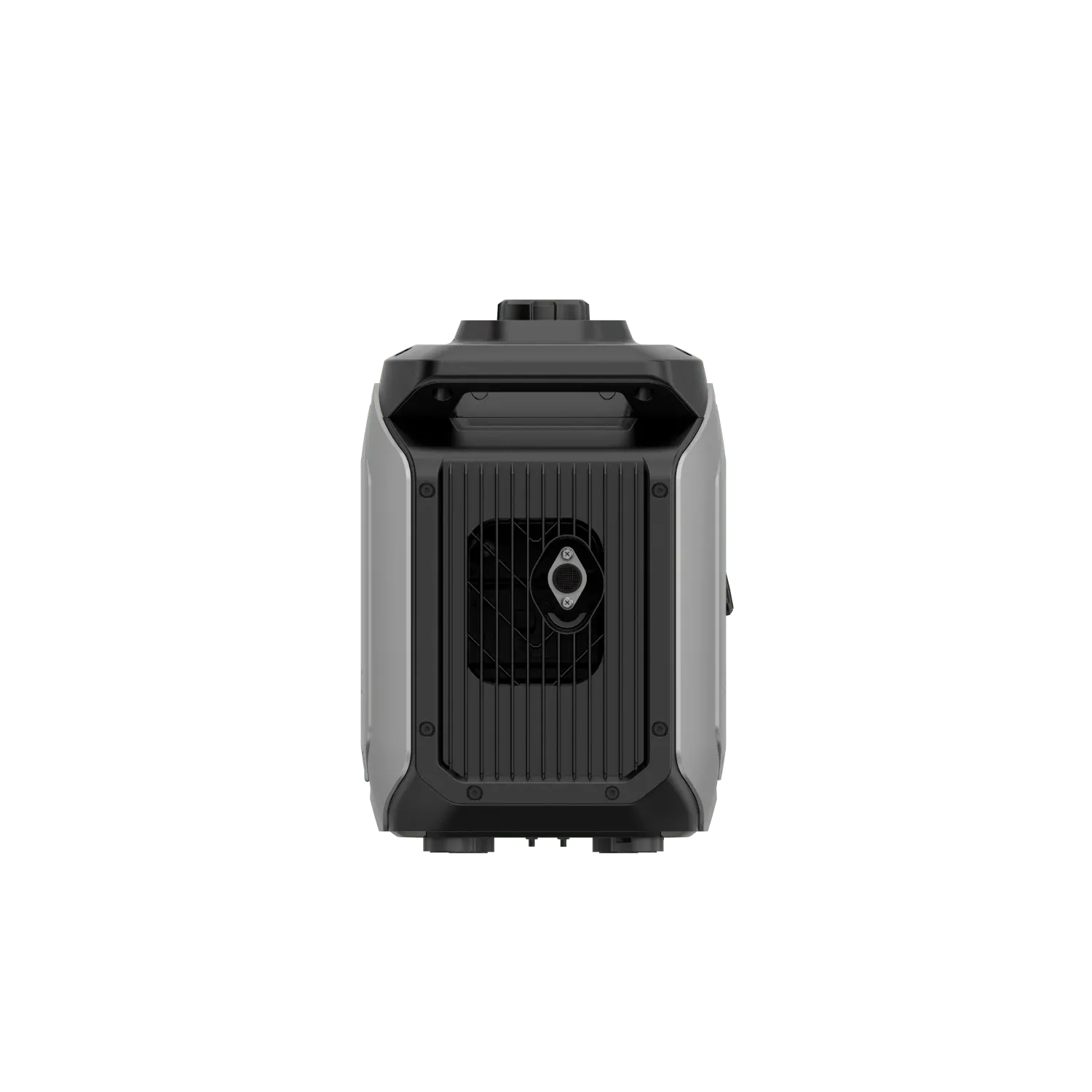 EcoFlow Smart Generator 3000 Dual Fuel rear view showing exhaust and cooling vent