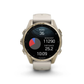 Garmin fēnix 8 showing running stats, distance, elevation, and performance analytics