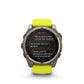 Garmin fēnix 8 Solar smartwatch displaying text messages and smart notifications on rugged AMOLED screen