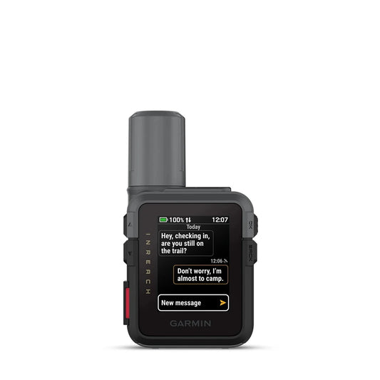 Garmin inReach Mini 3 satellite communicator showing text messaging feature