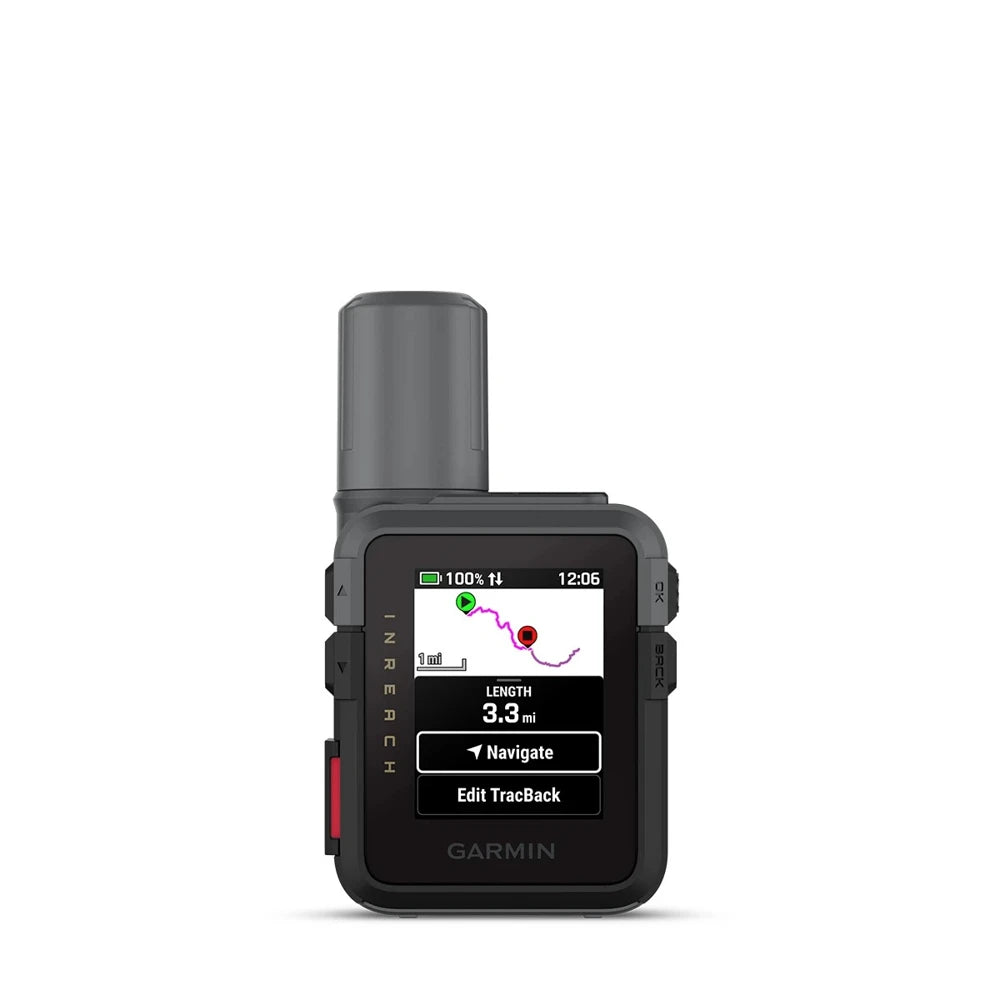 Garmin inReach Mini 3 route mapping and course tracking display