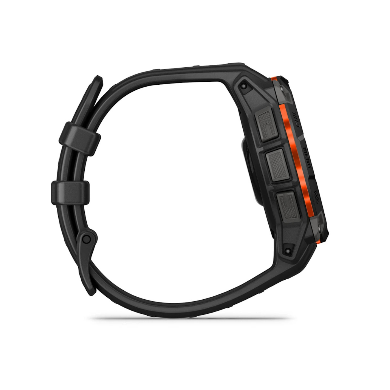 Garmin Instinct 3 Solar 45mm side profile showing rugged case and buttons