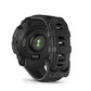 Garmin Instinct 3 Solar smartwatch back view showing heart rate sensor and charging port