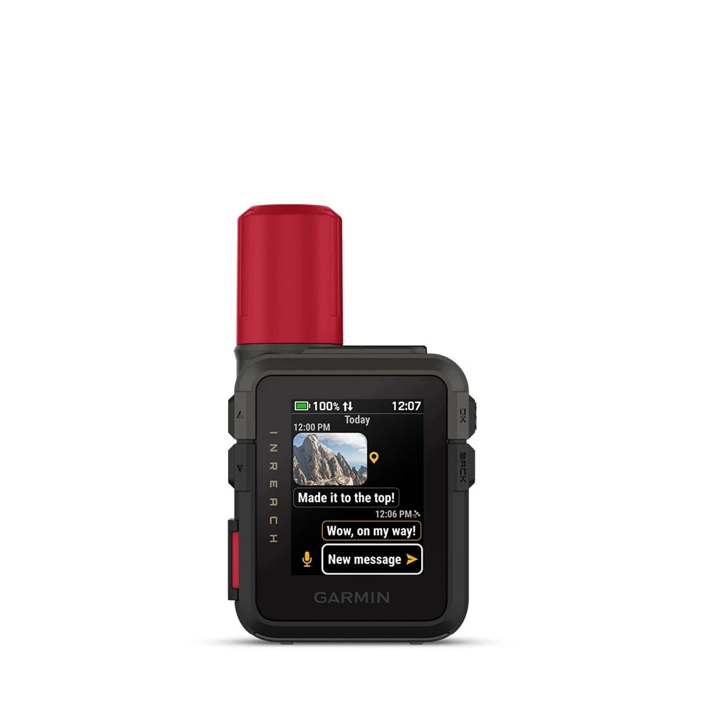Garmin Mini 3 Plus communicator photo sharing message screen