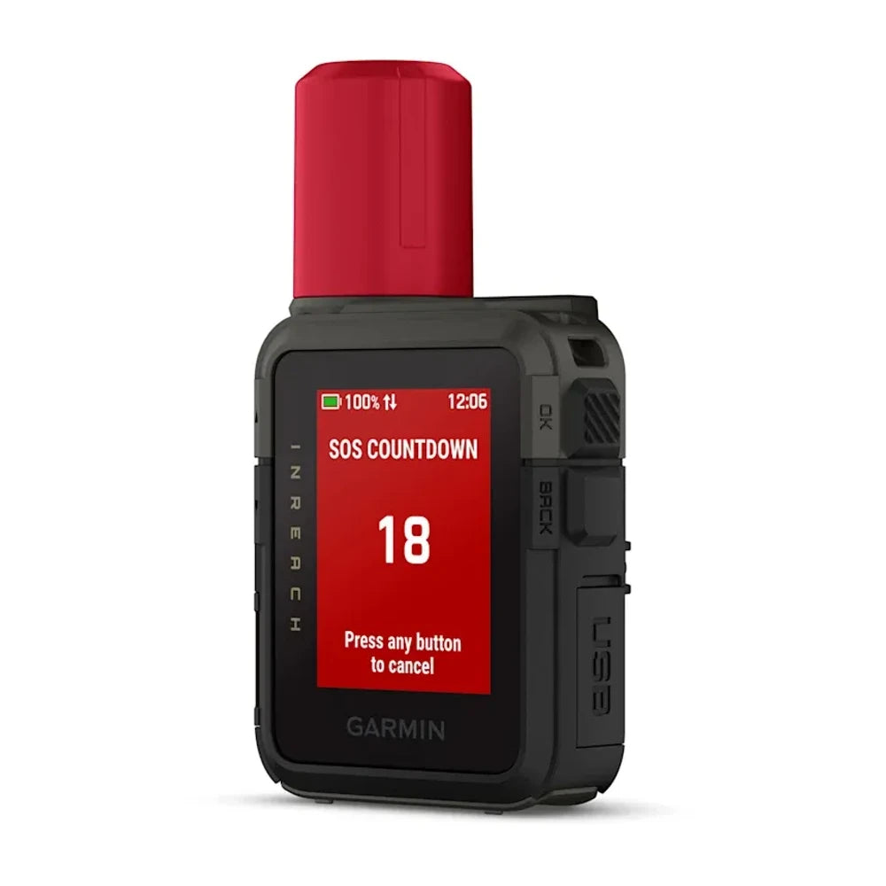 Garmin Mini 3 Plus communicator detailed emergency screen 