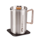 GSI Outdoors Glacier stainless stovetop Javapress coffee maker with lid and handle on base