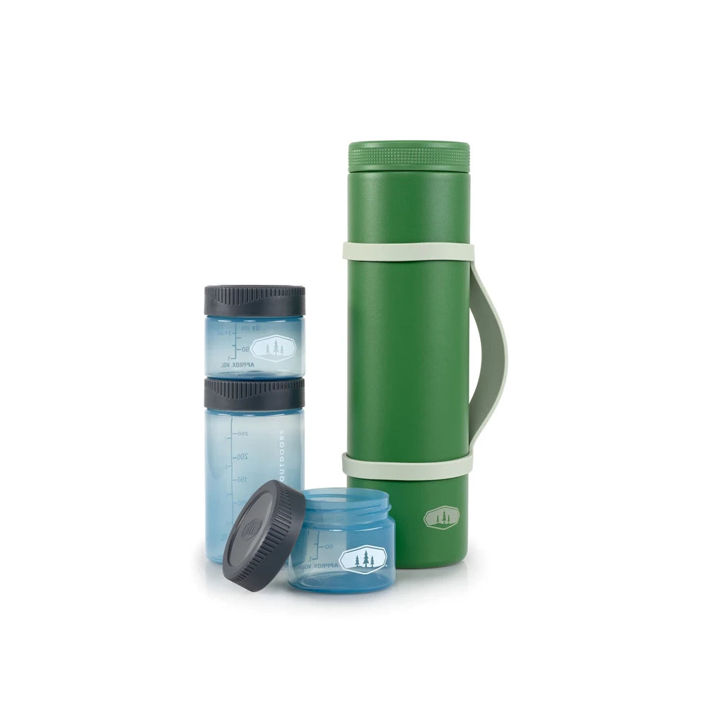 GSI Outdoors Glacier insulated travel stack container set with bottle and containers