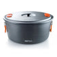 GSI Outdoors Halulite 4.7 liter aluminum camping cooking pot with lid front product view