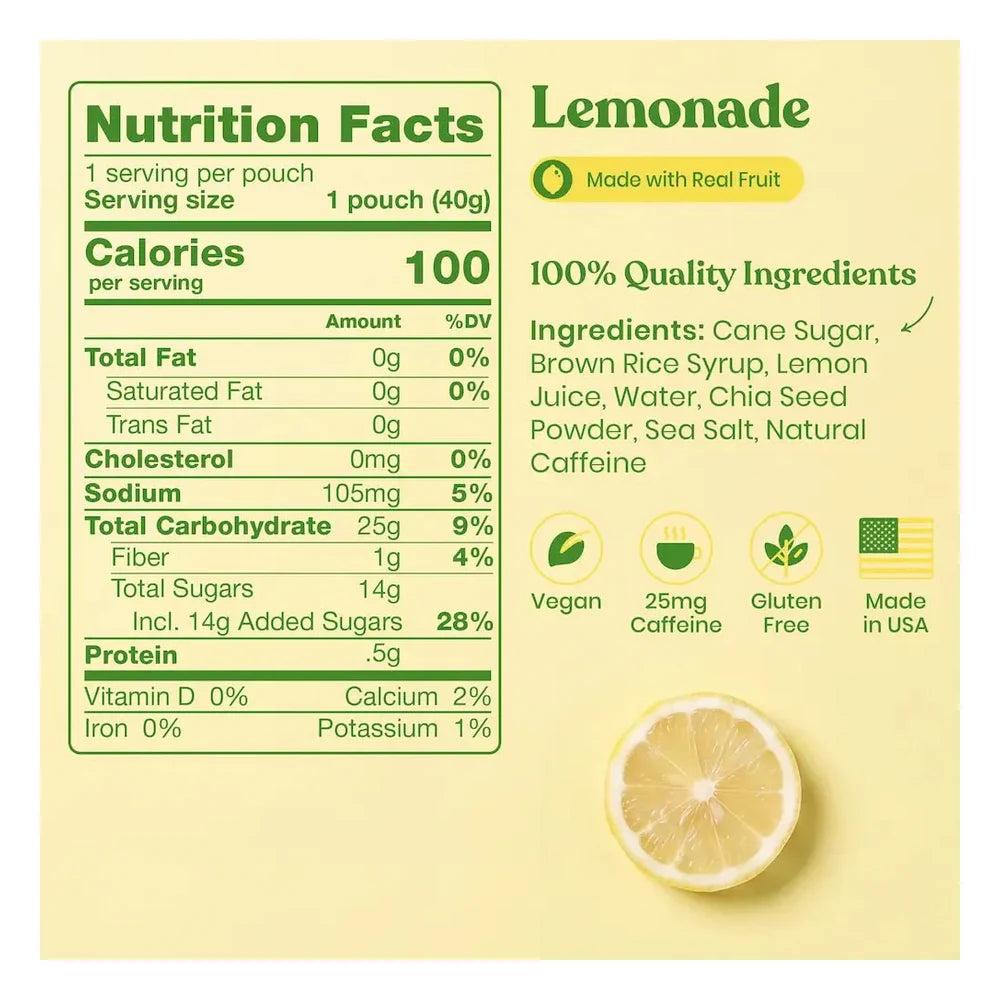 Huma Energy Gel - Caffeinated Lemonade