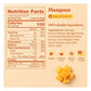 Huma Chia Energy Gel Mangoes nutrition facts and ingredients graphic showing 100 calories per 42g pouch, 0g fat, 24g total carbohydrates, 105mg sodium, 0.5g protein, full ingredients list including Mango Puree Brown Rice Syrup Cane Sugar Chia Seed Powder Sea Salt and Citric Acid, plus Vegan Caffeine Free Gluten Free and Made in USA icons
