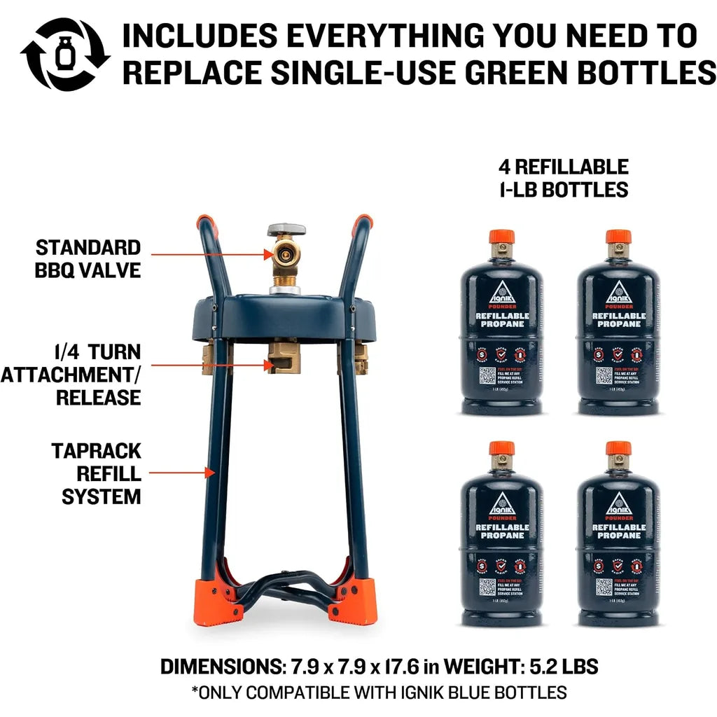 Ignik TapRack 4 Refillable Propane System