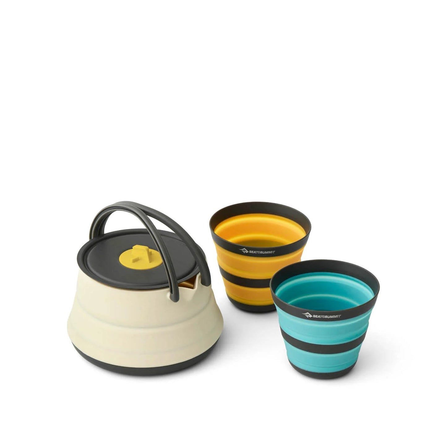 Sea to Summit Frontier UL Collapsible Kettle Cook Set Multi [2P] [3 Piece] [1] x Kettle 1.1L [2] x Cups