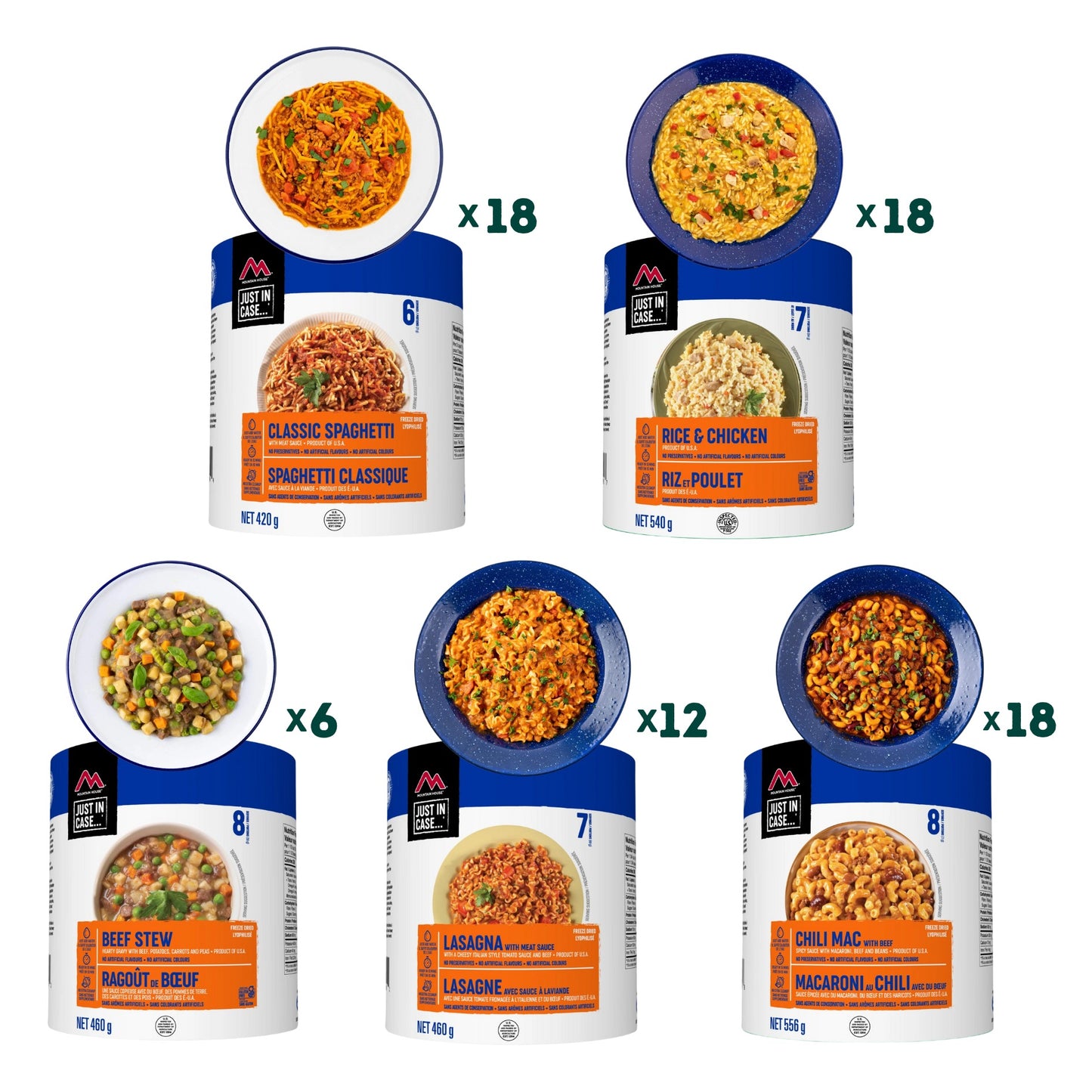 Mountain House 510-Serving Freeze-Dried Emergency Food Kit