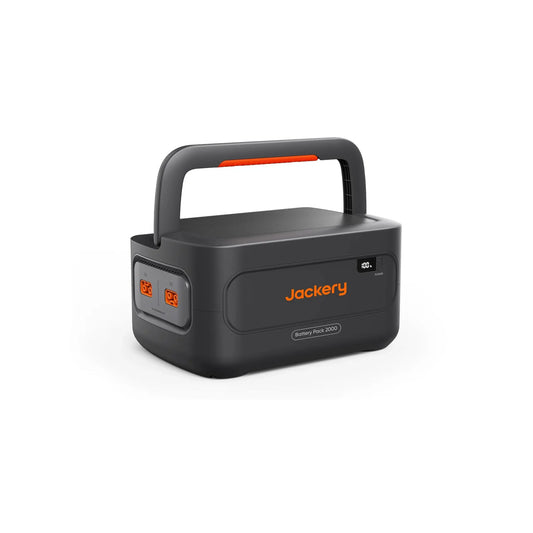 Jackery Battery Pack 2000 DC expansion ports and power display