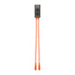 Jackery Connector with dual AC outlets and two orange cables, shown on a white background