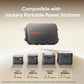 Jackery DC-DC Alternator Charger compatibility chart showing supported Explorer and HomePower models.