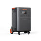 Side view of Jackery Explorer 5000 Plus portable power station showing AC output ports and cooling vents.