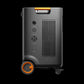 Side view of Jackery Explorer 5000 Plus portable power station showing AC output ports and cooling vents.