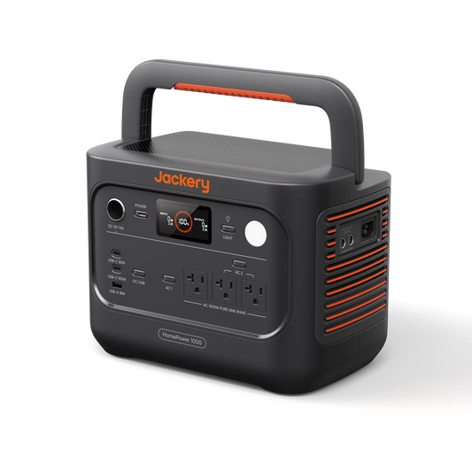 Jackery HomePower 1000 rear AC input port and side vents