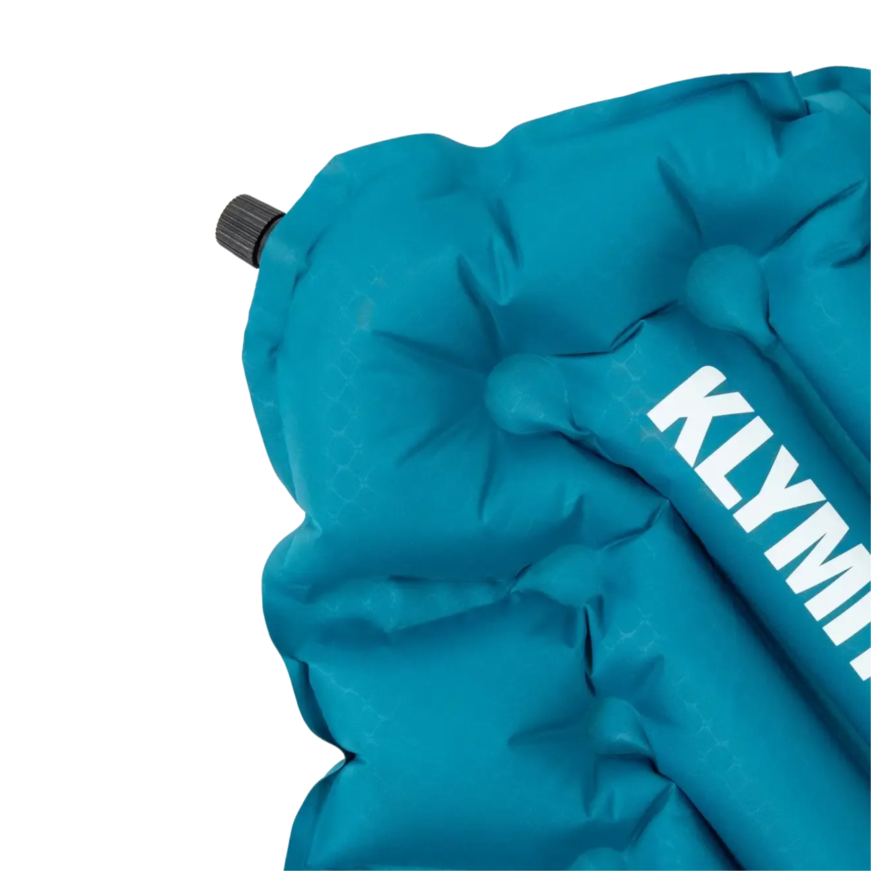 Close-up of Klymit Static V Base sleeping pad twist valve for easy inflation